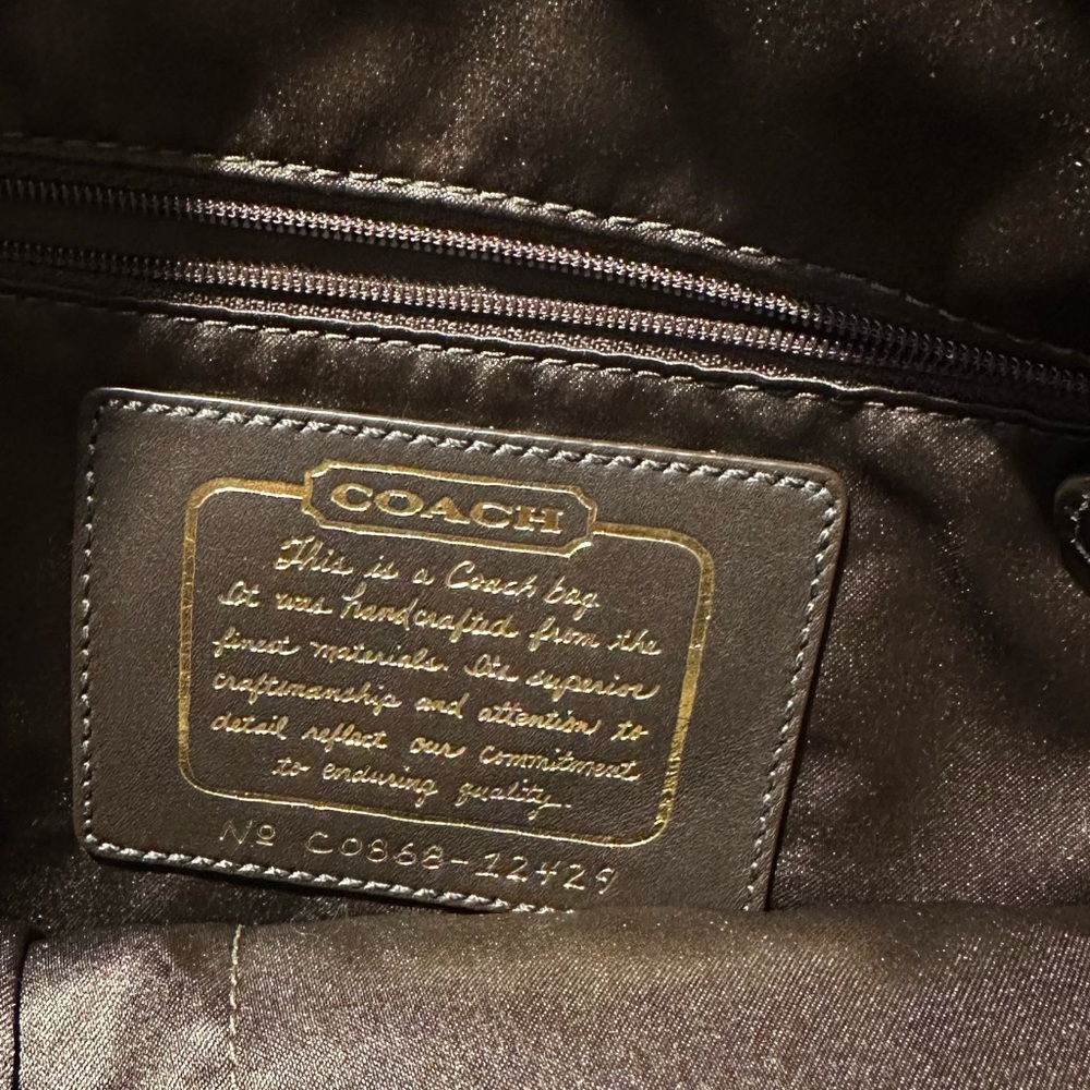 Coach Signature Canvas & Leather Brown Tote Handbag - Picture 5 of 13